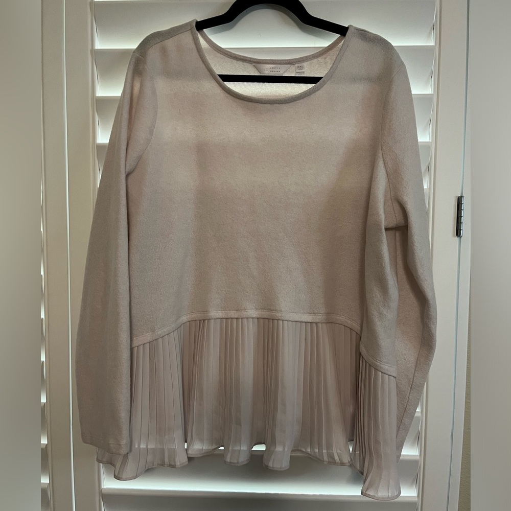 Lauren Conrad Pleated Hem Babydoll Sweater